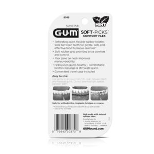 GUM Soft-Picks Comfort Flex Mint Dental Picks, New Invigorating Mint Flavor, 80 Count - Image 2