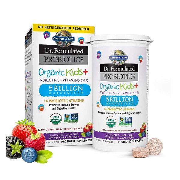 Garden of Life Dr Formulated Organic Kids Plus probiotic chewables 5 billion CFU 30 count