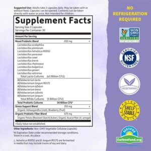 Garden of Life Probiotic and Mood Supplement - Dr. Formulated Mood+ for Digestive and Gut Health, Shelf Stable, 60 Capsules - Image 4