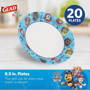 Glad for Kids Paw Patrol Paper Plates, 20 Count, 8.5 Inches | Disposable Paw Patrol Plates for Kids | Heavy Duty Disposable Soak Proof Microwavable Paper Plates for All Occasions - Image 2