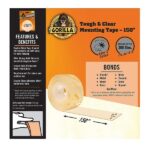 Gorilla 6036002 Tough & Clear XL Mounting Tape 150 inches Clear - Image 3