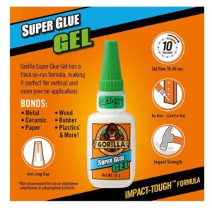 Gorilla Super Glue Gel (Clear, 15 Grams) - Image 7