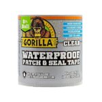 Gorilla Waterproof Patch & Seal Tape, 4 x 8, Clear