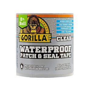 Gorilla Waterproof Patch & Seal Tape, 4 x 8, Clear - Image 1