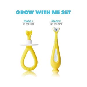 Grow-with-Me Training Toothbrush Set | Infant to Toddler Toothbrush Oral Care for Sensitive Gums by Frida Baby - Image 2