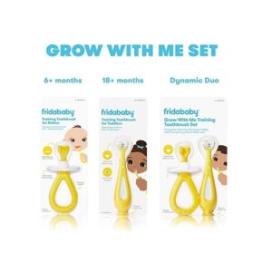 Grow-with-Me Training Toothbrush Set | Infant to Toddler Toothbrush Oral Care for Sensitive Gums by Frida Baby - Image 6