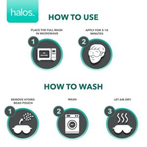 H M Hangover Mask Moist Heated Eye Mask for Dry Eyes - Warm Compress for Blepharitis, Pink Eye, Stye, Headache Relief - Microwave Activated Heat Press - Reusable Plush Warming Pad, Adjustable Strap - Image 2