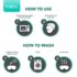 H M Hangover Mask Moist Heated Eye Mask for Dry Eyes - Warm Compress for Blepharitis, Pink Eye, Stye, Headache Relief - Microwave Activated Heat Press - Reusable Plush Warming Pad, Adjustable Strap - Image 2