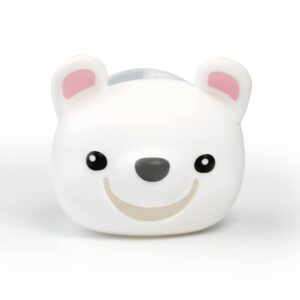 Hoobbe Animal Toothbrush Holder for Kids, Cute Toothbrush Holder with Mirror / Glass / Wall Mounted Suction Cup, bathrooms Accessories, Decor and Organizer (Polar Bear) - Image 2