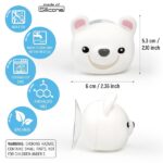 Hoobbe Animal Toothbrush Holder for Kids, Cute Toothbrush Holder with Mirror / Glass / Wall Mounted Suction Cup, bathrooms Accessories, Decor and Organizer (Polar Bear) - Image 3