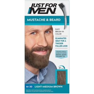 Just For Men Beard Lmbrn# Size 1ct Just For Men Mustache, Beard & Sideburn Clear Gel Light/Medium Brown - Image 1