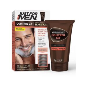 Just For Men Control Gx Grey Reducing Beard Shampoo, Mustache & Beard, 4 Ounce - Image 1