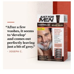 Just For Men Control Gx Grey Reducing Beard Shampoo, Mustache & Beard, 4 Ounce - Image 4