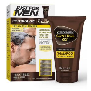 Just For Men Control Gx Grey Reducing Shampoo, Blonde & Medium Brown, 5 Ounce - Image 1