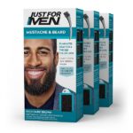 Just For Men Mustache & Beard, Beard Dye for Men with Brush Included for Easy Application, With Biotin Aloe and Coconut Oil for Healthy Facial Hair - Rich Dark Brown, M-47, Pack of 1 - Image 2