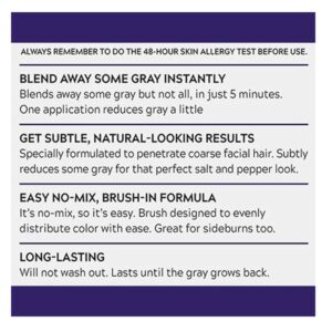 Just for Men Touch of Gray Hair Color Mustache and Beard Color, 54.4g - Light to Medium Brown - Image 4