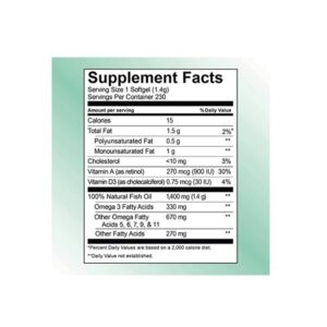 Kirkland Signature Wild Alaskan Fish Oil 1400 Mg - 230 Softgels - Image 2