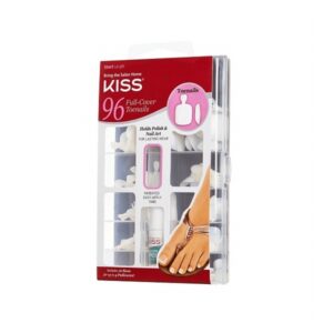 Kiss Products 96 Full Cover Toenails, White-0.2 Pnds - Image 1