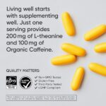 L-Theanine & Caffeine with Coconut MCT Oil ~ Nootropic Supplement for Focused Energy ~ Keto Certified & Non-GMO Verified (60 Softgels) : L-theanine - Image 4