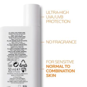 La Roche-Posay Anthelios UVMune 400 SPF 50+ Invisible Fluid Water + Sweat Resistant, 50ml - Image 2