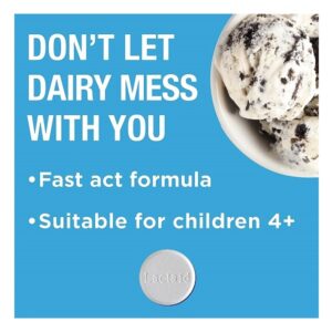 Lactaid Fast Act Lactase Enzyme Supplement, Chewable Tablet, Vanilla Twist, 60 Count - Image 2