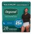 Large, 28: Depend Fit-Flex Incontinence Underwear For Men, Maximum Absorbency, L, Gray, 28 Count (Packaging May Vary)