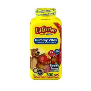 Lil Critters Gummy Vites kids multivitamin gummies 300 count bottle front and back