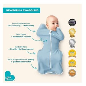 Love To Dream Swaddle UP 1.0 TOG, Dusty Blue, Small, 8-13 lbs., Dramatically Better Sleep, Allow Baby to Sleep in Their Preferred arms up Position for self-Soothing, snug fit Calms Startle Reflex - Image 6