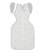Love To Dream Swaddle UP- 50/50- Gray Stripe- Medium 13.2- 18.7 lbs