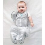 Love To Dream Swaddle UP- 50/50- Gray Stripe- Large 18.7-24.3 lbs - Image 2