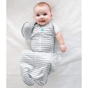 Love To Dream Swaddle UP- 50/50- Gray Stripe- Large 18.7-24.3 lbs - Image 2