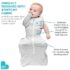 Love To Dream Swaddle UP- 50/50- Gray Stripe- Large 18.7-24.3 lbs - Image 3