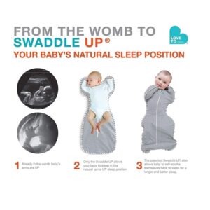 Love To Dream Swaddle UP Original 1.0 TOG, Gray, Small, 8-13 lbs. - Image 5