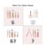 Manicure Set, Pedicure Kit Nail Scissors Stainless Steel Professional Toenails Cuticle Cutter Clipper Fingernails Grooming Kit with Pink Leather Travel Case (12pcs Pink) - Image 4