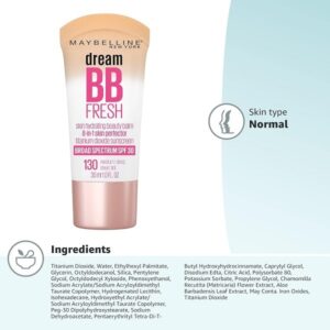 Maybelline Dream Fresh Medium Coverage Dewy Bb Cream For Normal Skin, Medium/Deep, 30Ml - Image 8