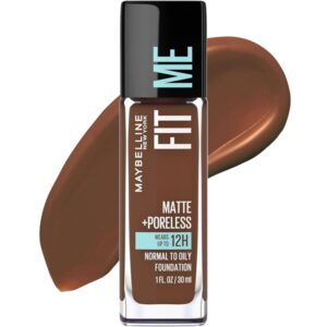 Maybelline Fit Me Matte + Poreless Oil Full Coverage Foundation For All Skin Types Lotion For All Skin Types, Java, 1 Fl Oz, Pack Of 1 - Image 1