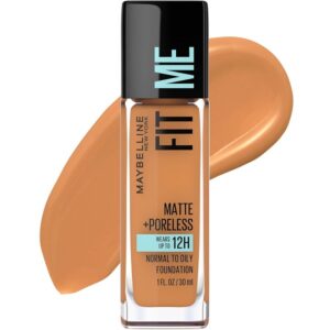 Maybelline New York Fit Me Matte + Poreless Oil Foundation (Warm Sun, 1 Fluid Ounce) - Image 1