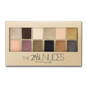 Maybelline New York The 24K Nudes Eyeshadow Palette with Metallic Finish (0.34 Ounce) Metallic Finish - Image 1