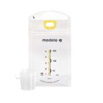 Medela Pump & Save Breastmilk Bags with Easy-Connect Adapter, 20-Pack (Clear) - Image 2