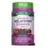 Natures Truth Melatonin Gummies 1mg bottle showing 60 count cherry pomegranate flavored vegan sleep supplements