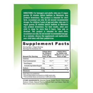 Melatonin Gummies | 1mg | 60 Count | Vegan, Non-GMO & Gluten Free | Cherry Pomegranate Flavor | by Natures Truth - Image 2
