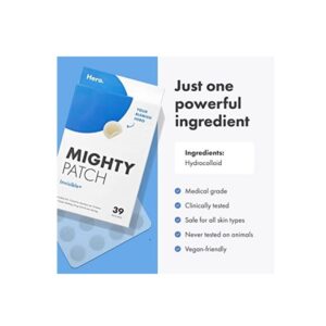 Mighty Patch Invisible+Selling and Award-Winning Invisible Hydrocolloid Acne Pimple Patch Ultra Thin Spot Treatment (39 count) for Face and Day, Vegan, Cruelty- - Image 2