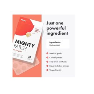 Mighty Patch Original - Hydrocolloid Acne Pimple Patch for Covering Zits and Blemishes, Spot Stickers for Face and Skin, Vegan-friendly and Not Tested on Animals (36 Count) - Image 2