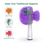 Mspan Electric Toothbrush Head Cover: Sonic Toothbrush Cap Travel Protector Plastic Brush Pod Protection Clip Case Value Pack, Purple, Pack of 1 - Image 3