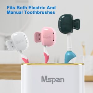 Mspan Toothbrush Cover Cap Case Brush Head Protector Pods Plastic Travel Tooth Brushing Clip for Manual & Electric Toothbrush - 6 Packs - Image 4