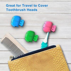Mspan Toothbrush Cover Cap Case Brush Head Protector Pods Plastic Travel Tooth Brushing Clip for Manual & Electric Toothbrush - 6 Packs - Image 5