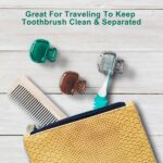 Mspan Toothbrush Protector Travel Cover: Brush Head Cap Cute Clip Case Bulk Guard - Oral Care Accessories Pod for Kids adults - Image 6