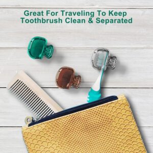 Mspan Toothbrush Protector Travel Cover: Brush Head Cap Cute Clip Case Bulk Guard - Oral Care Accessories Pod for Kids adults - Image 6