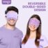 NEWGO Cooling Eye Mask Reusable Gel Eye Mask for Puffy Eyes, Ice Eye Mask Cold Eye Mask Frozen with Plush Backing for Headache, Migraine, Stress Relief - Purple - Image 2