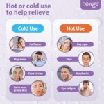 NEWGO Cooling Eye Mask Reusable Gel Eye Mask for Puffy Eyes, Ice Eye Mask Cold Eye Mask Frozen with Plush Backing for Headache, Migraine, Stress Relief - Purple - Image 3